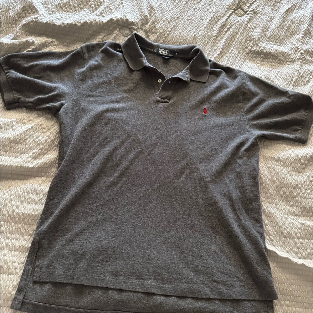 Polo by Ralph Lauren Dark Gray Polo Shirt Men’s L Red Pony Embroidered Logo